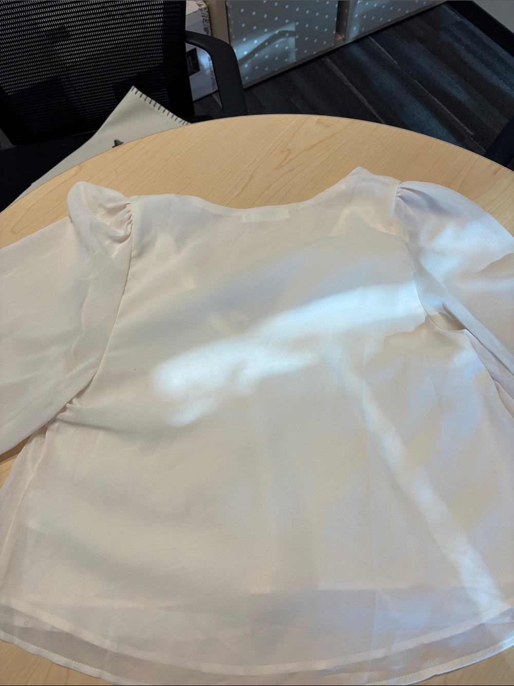 12th Tribe Cream Ruffle Blouse with Stud Trim - Picture 5 of 5